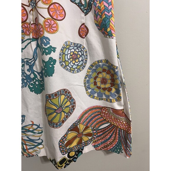 TRINA TURK Criss Cross Halter Colorful Floral Bold Dress Size 4 - Picture 3 of 9